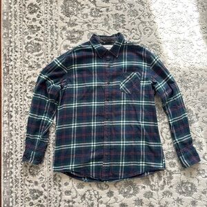 Weatherproof Men's Plaid Shirt - Navy and Green
